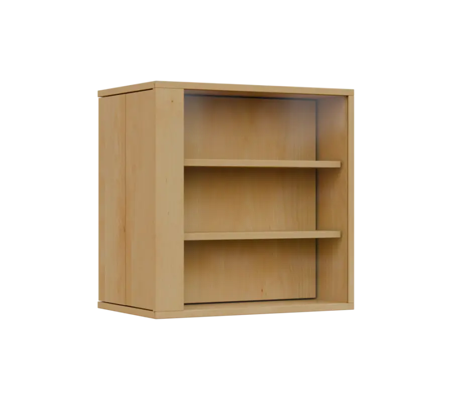 RE VTB - 350 vitrína s bočním výsuvem, 600x600x350, javor horský